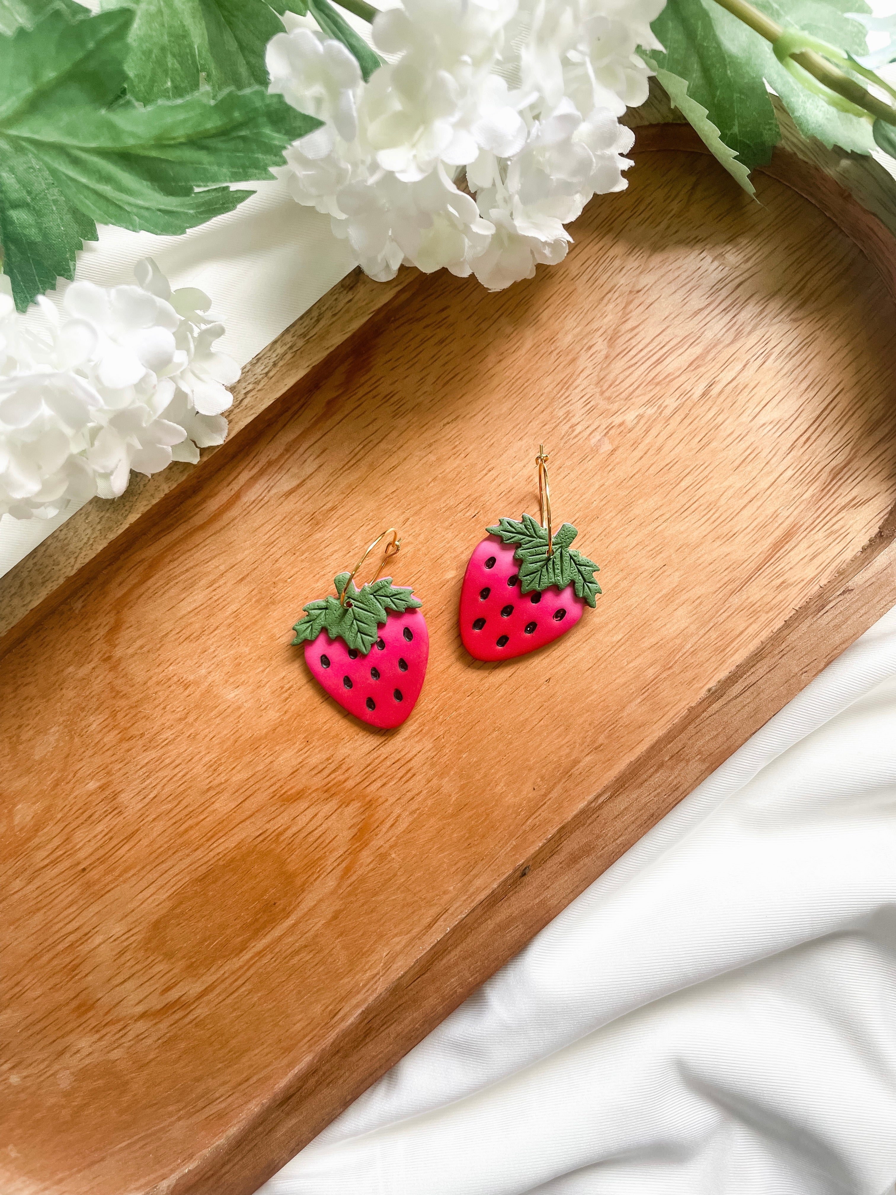 Strawberry Hoops/Dangles/Ball Posts