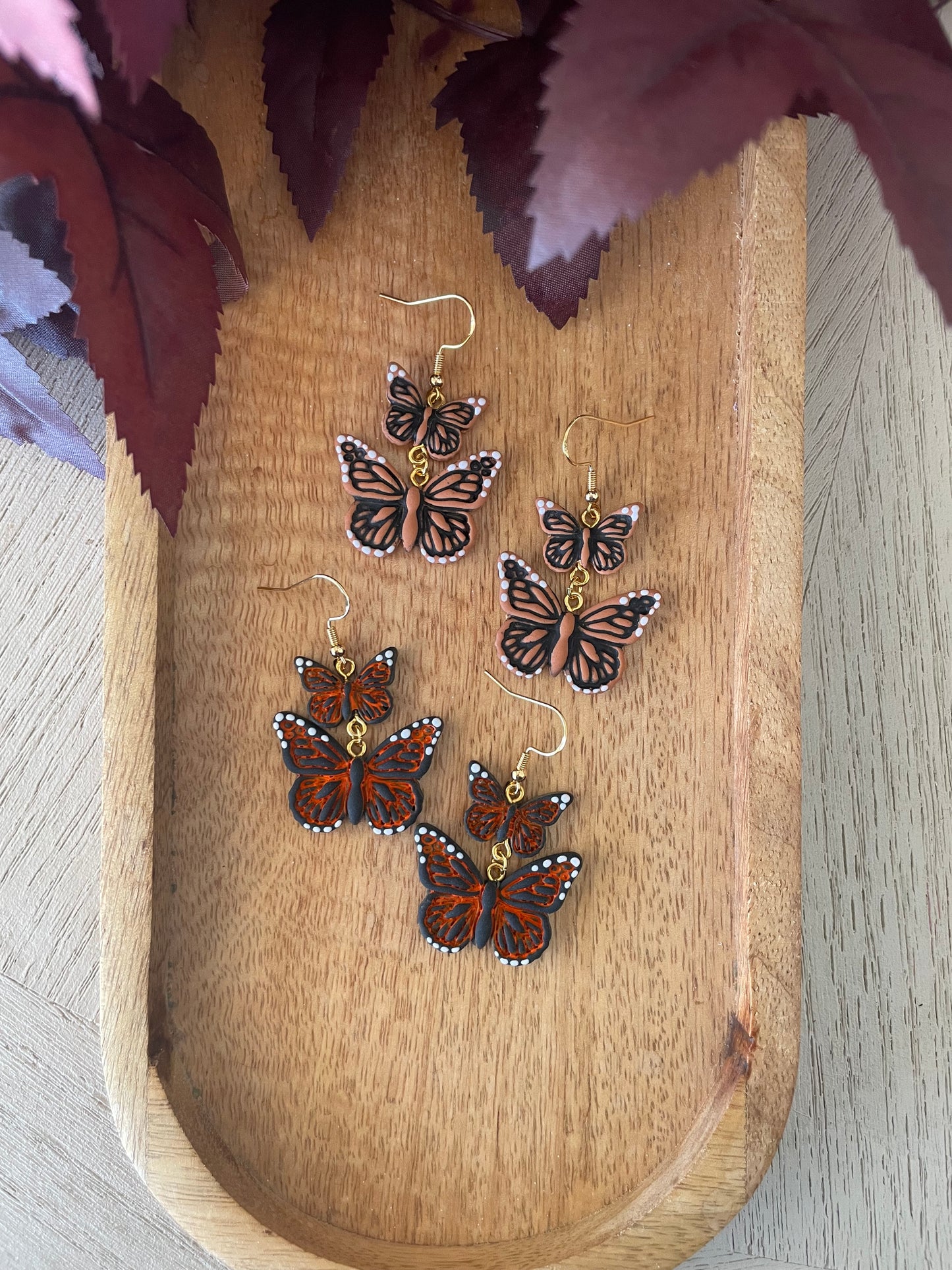 Double Monarch Dangles- Made To Order