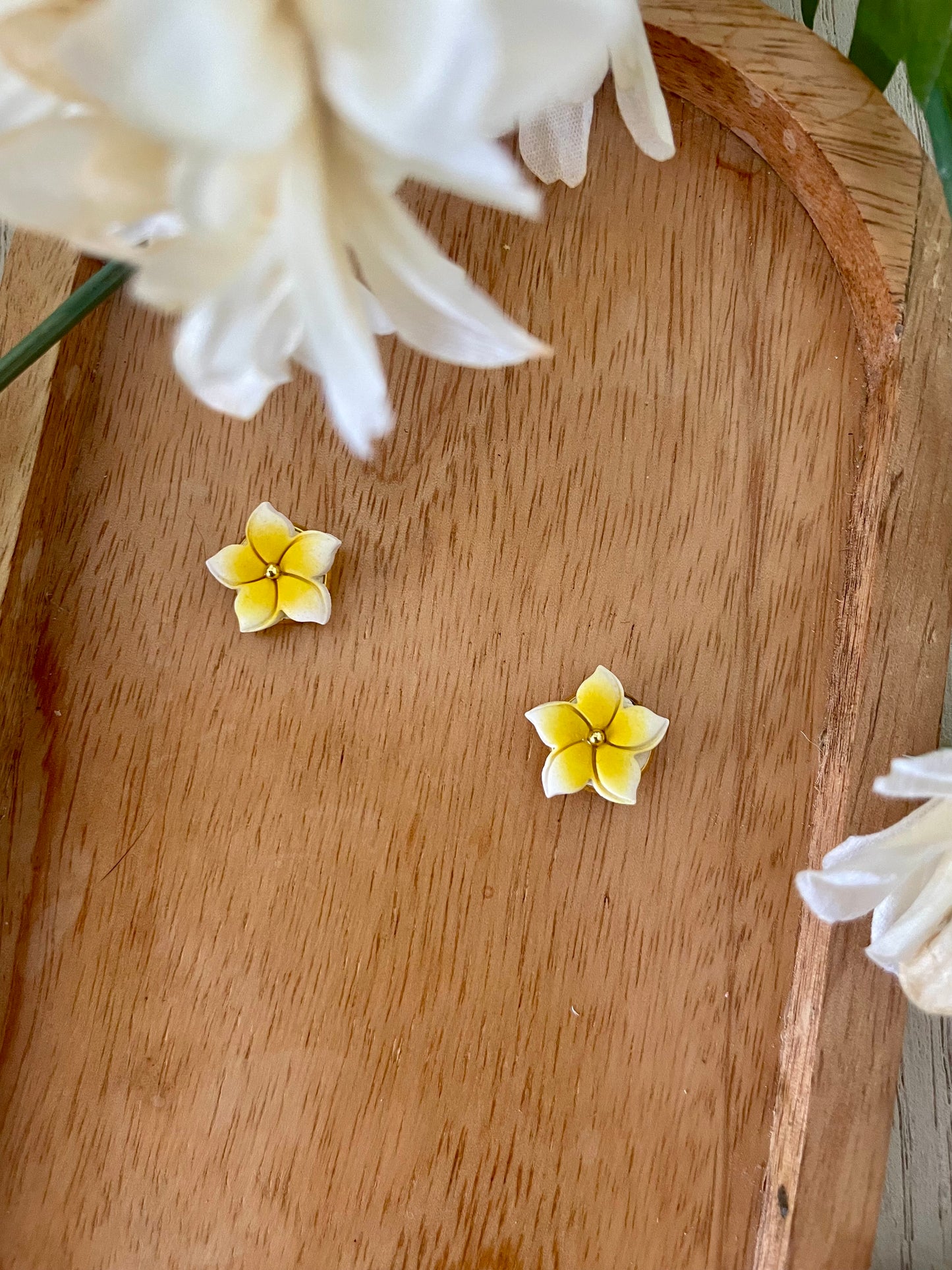 Fancy Plumeria Studs