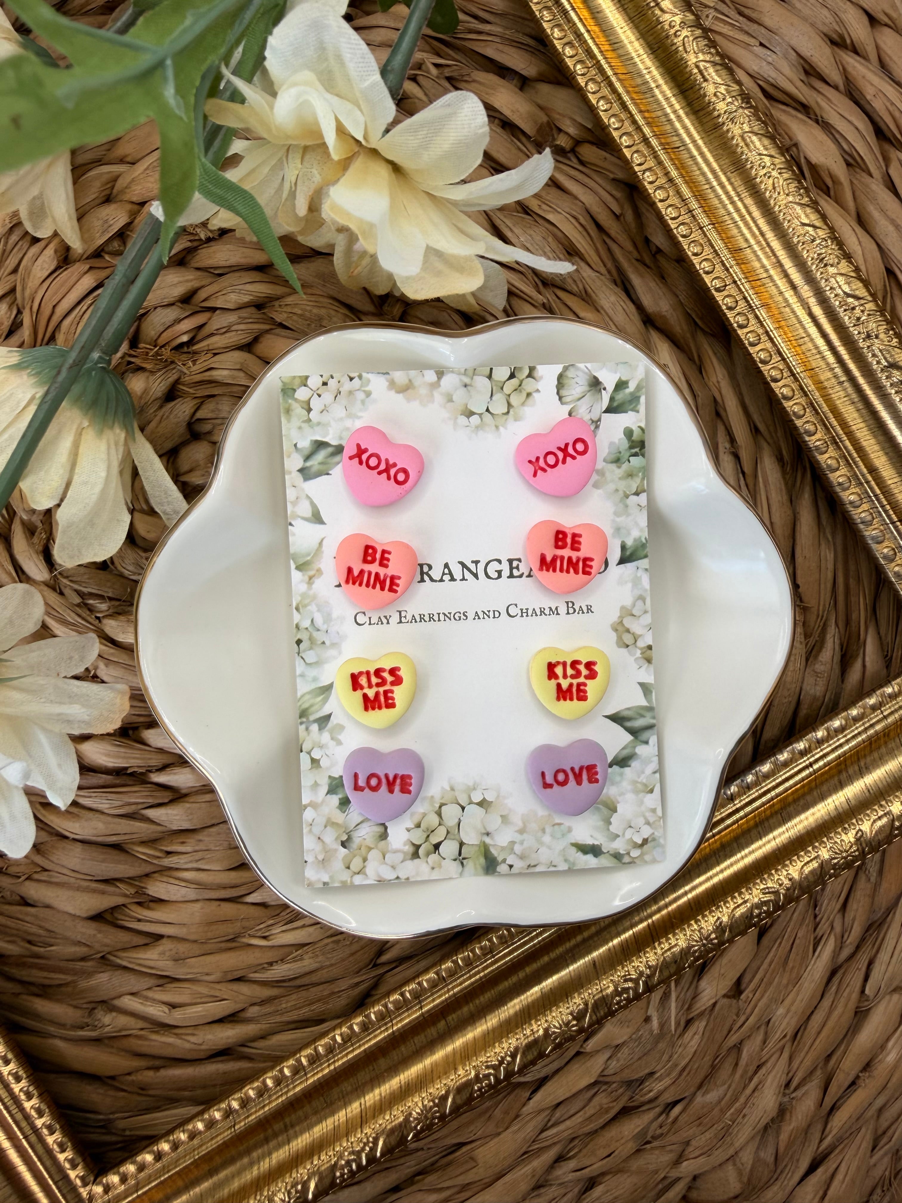 Conversation Heart Studs