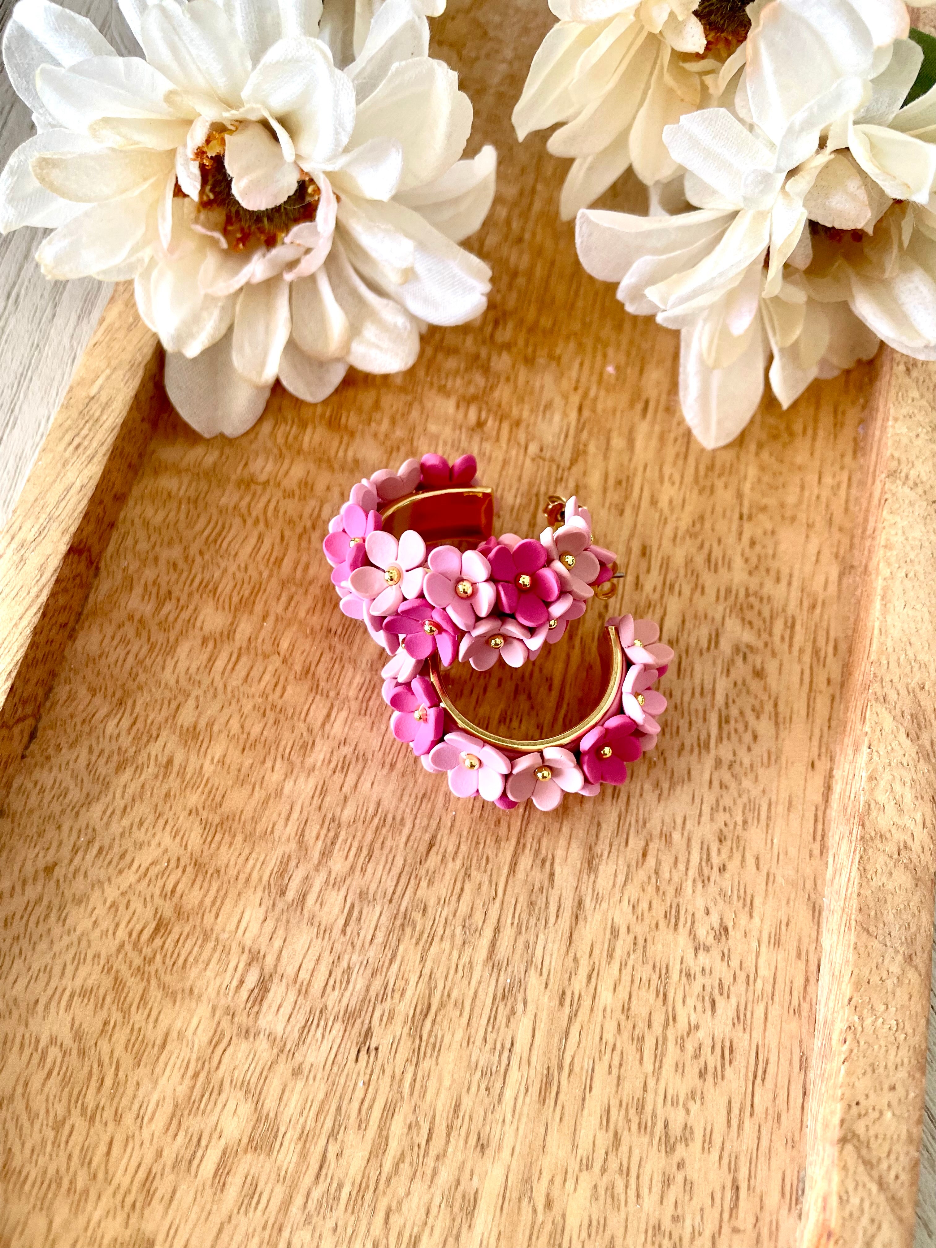 Pink Hoops- Made to Order