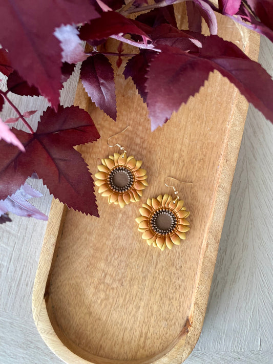 Large Sunflower Dangles- Made To Order
