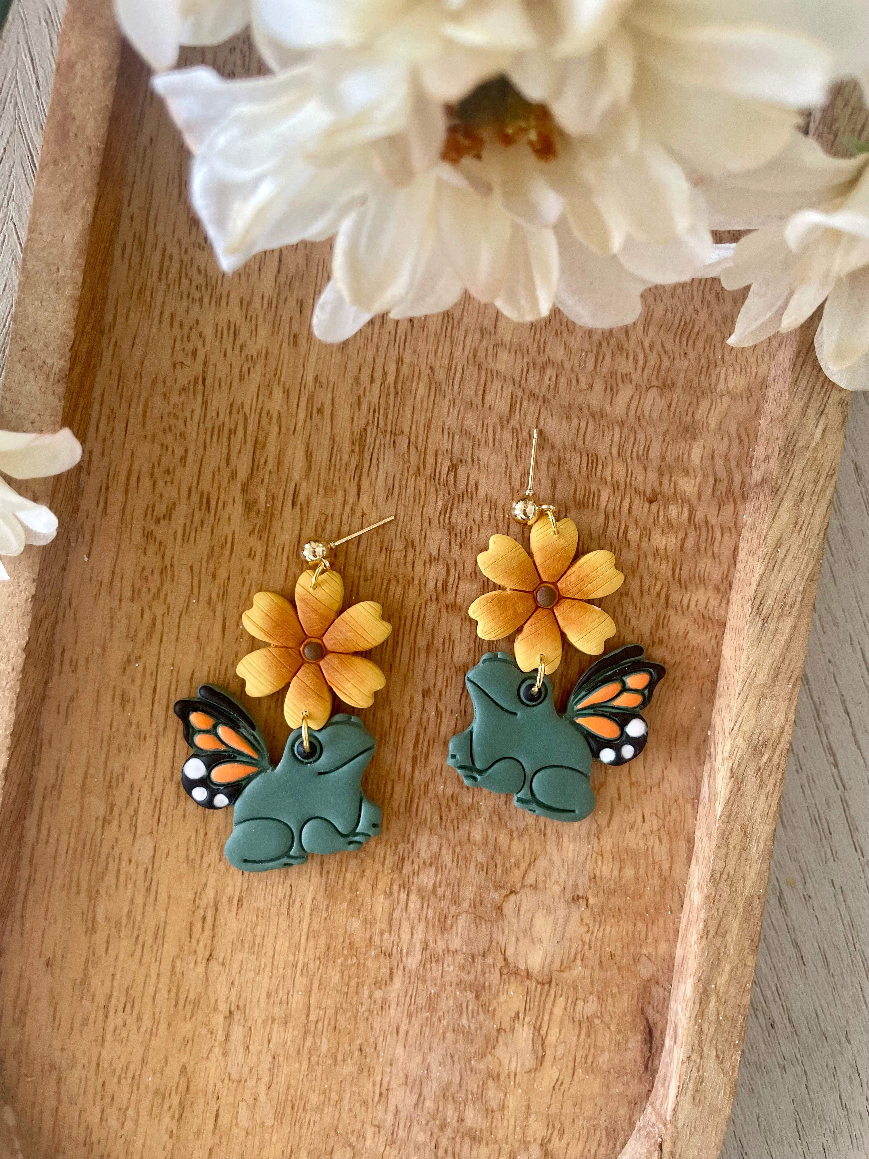 Froggy Butterfly Dangles