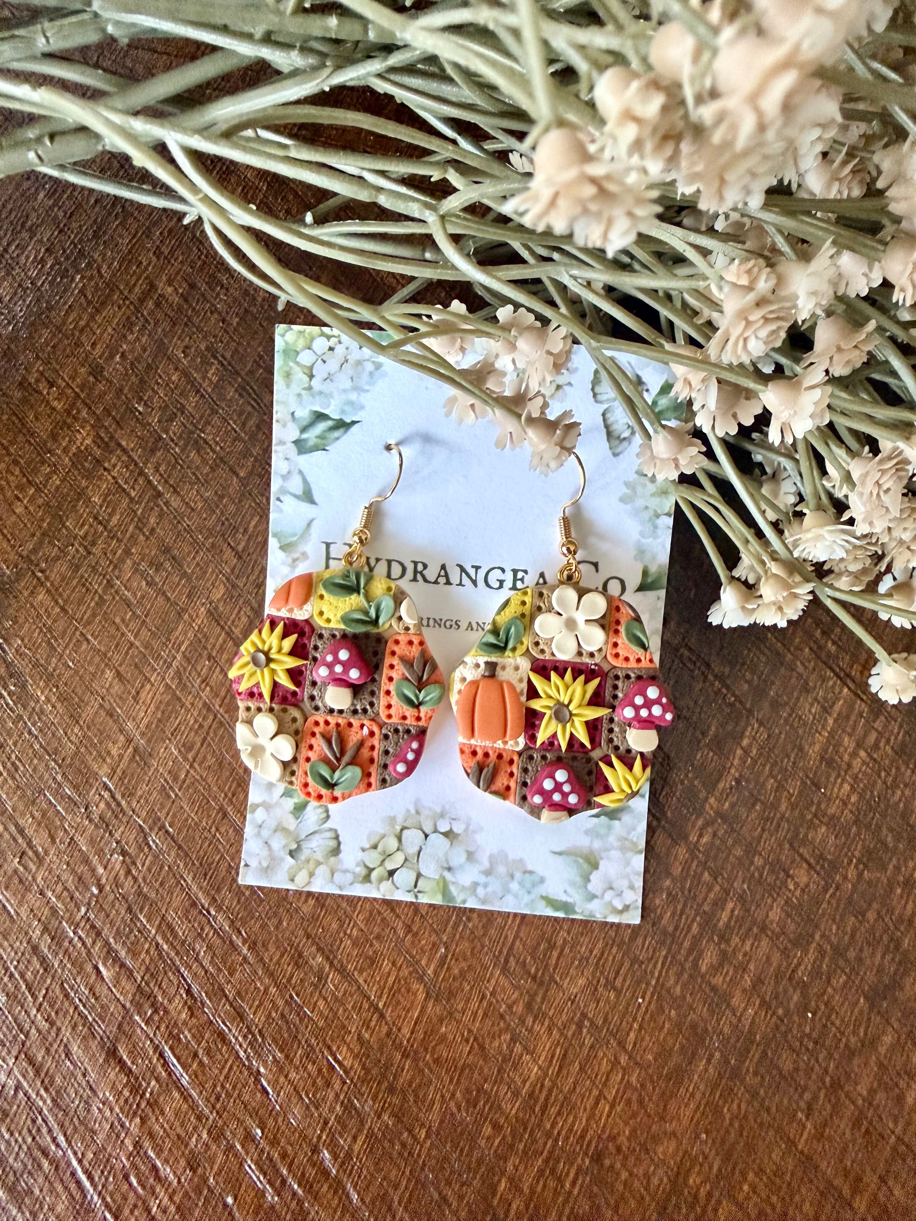 Autumn Patchwork Dangles