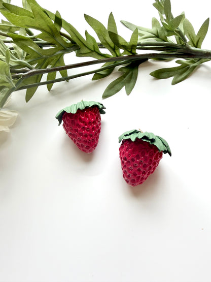 Realistic Strawberry Dangles- Made To Order