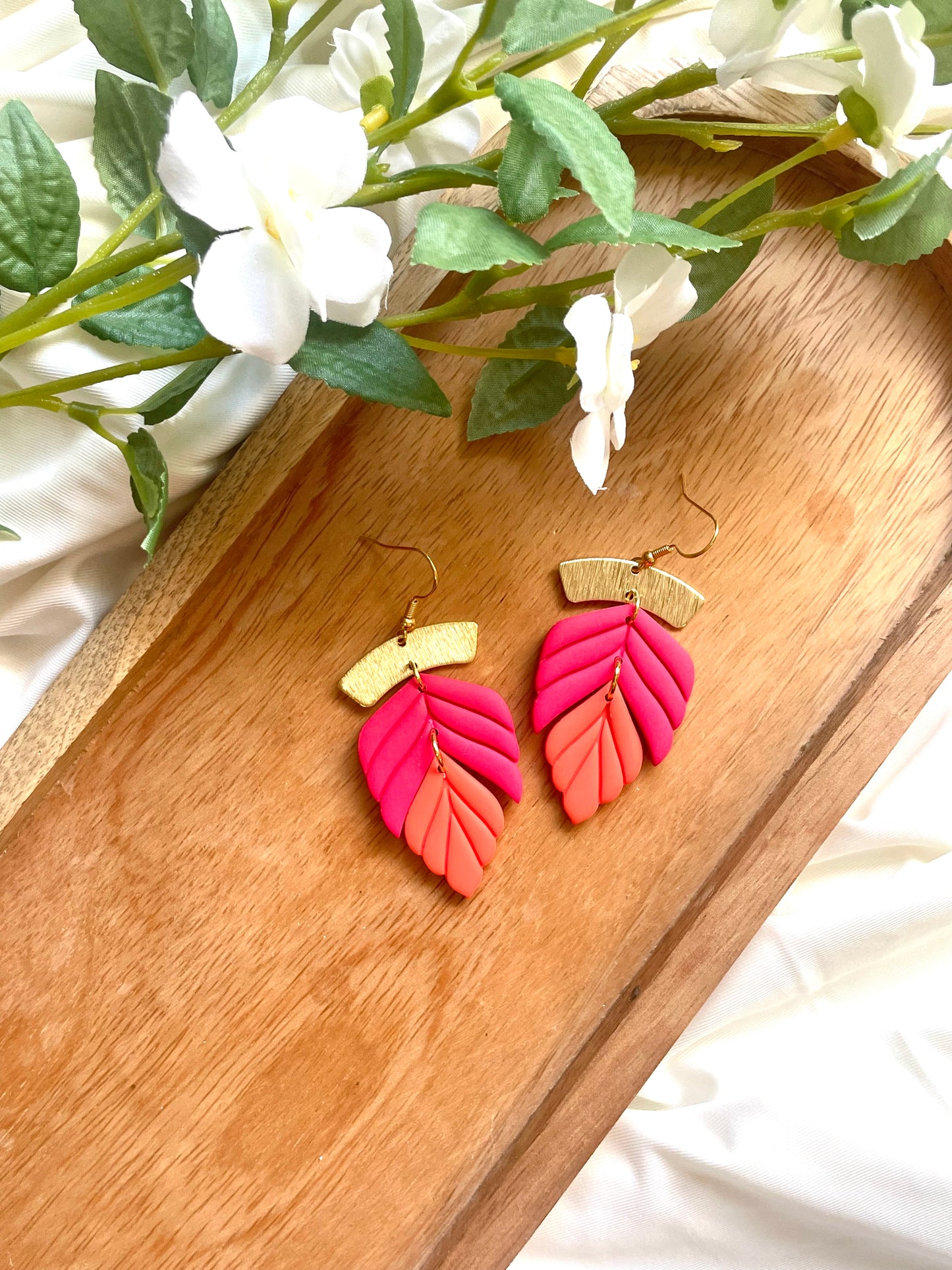 Colorblock Leaf Dangles