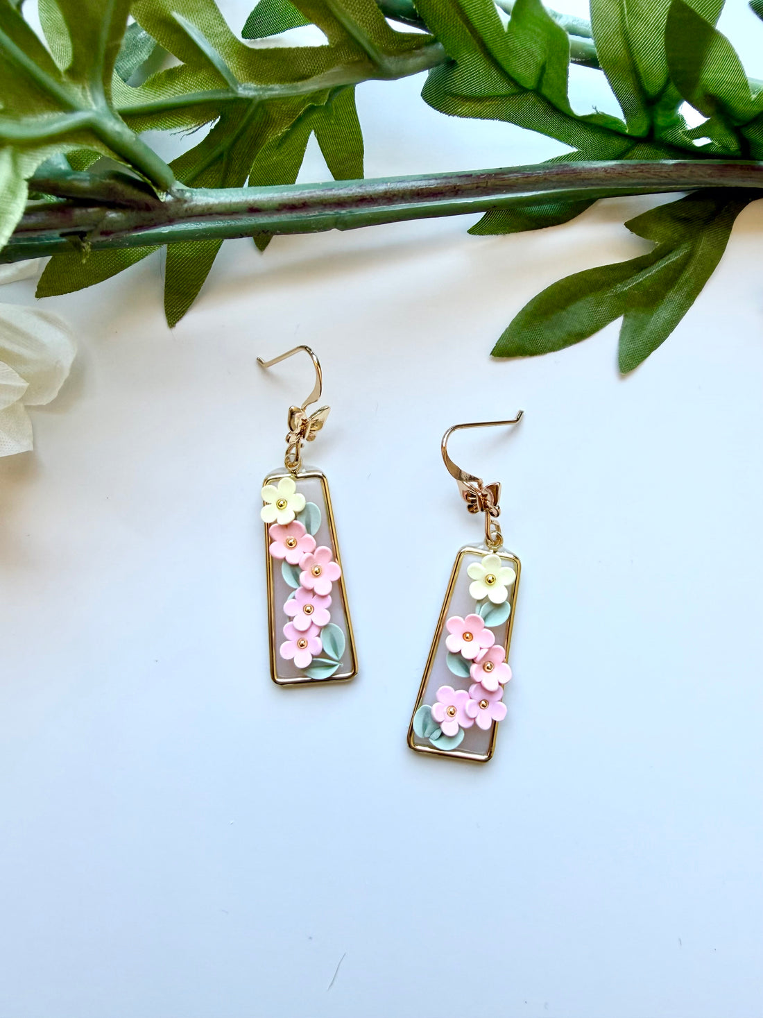 Translucent Floral Dangles
