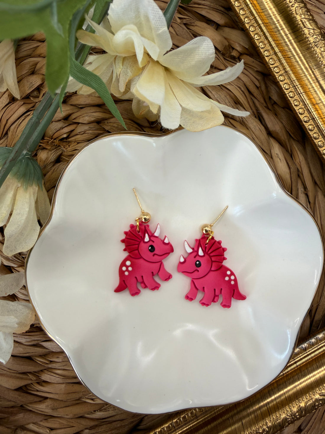 Triceratops Dangles- MADE TO ORDER