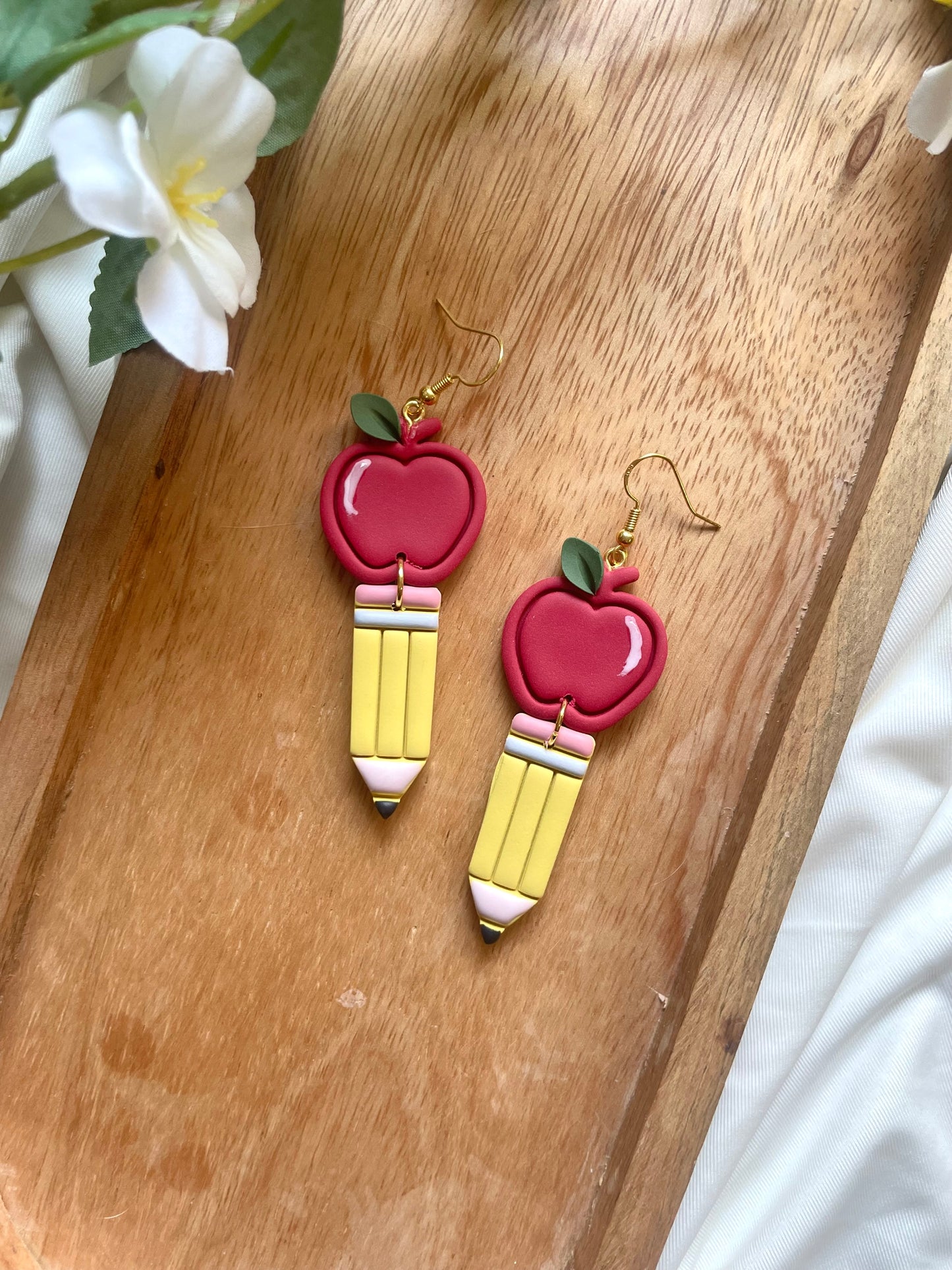 Apple + Pencil Dangles