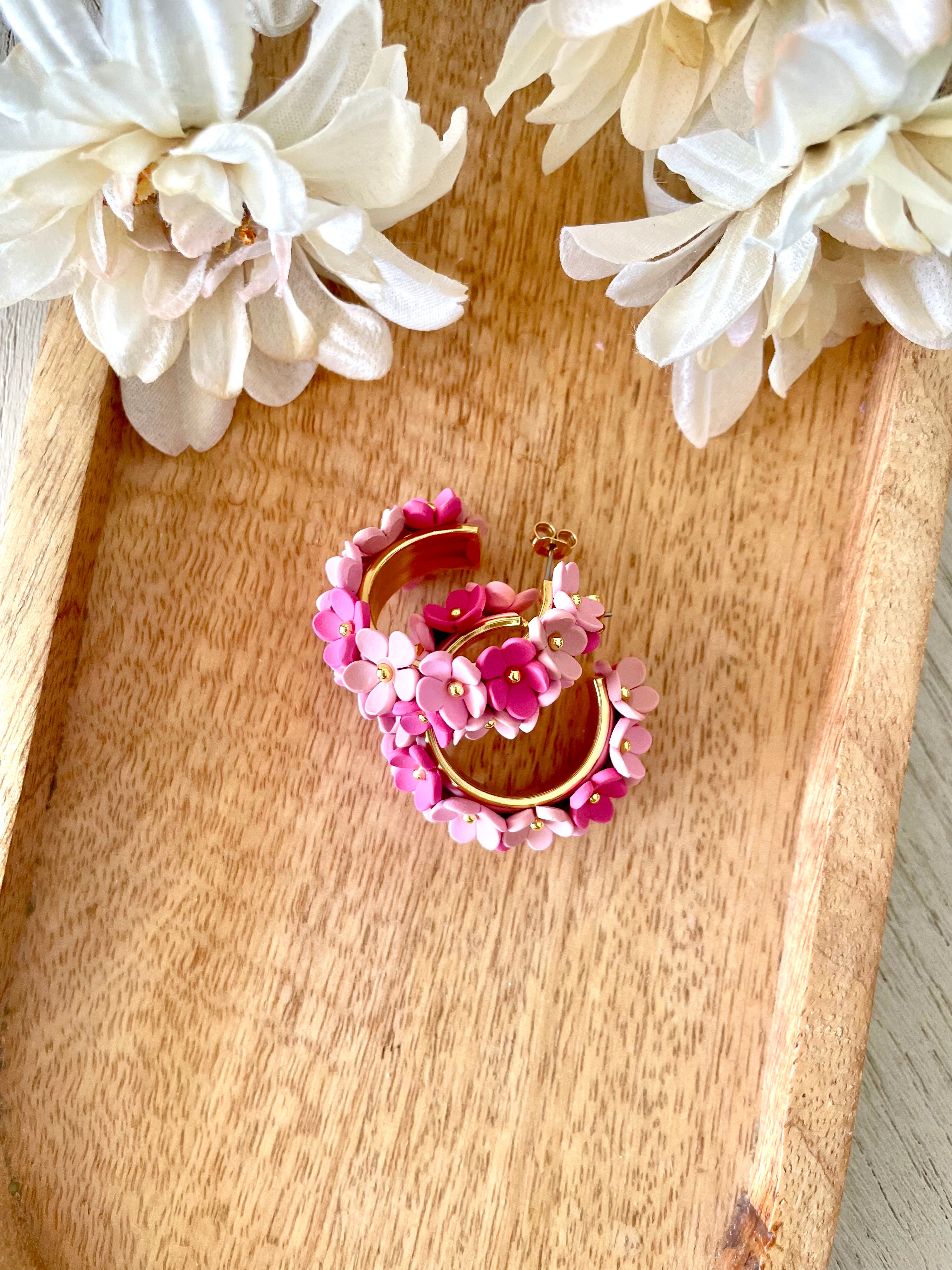 Pink Hoops- Made to Order