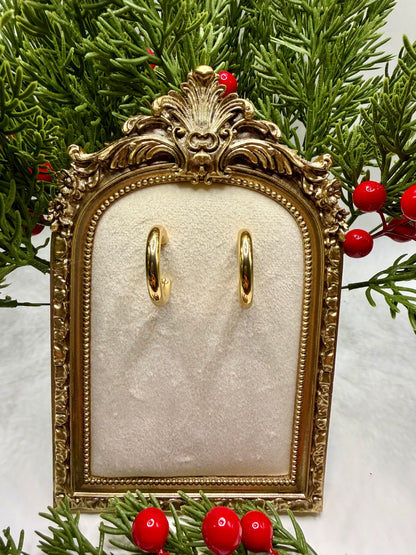 Medium Thick Gold Filled Hoops