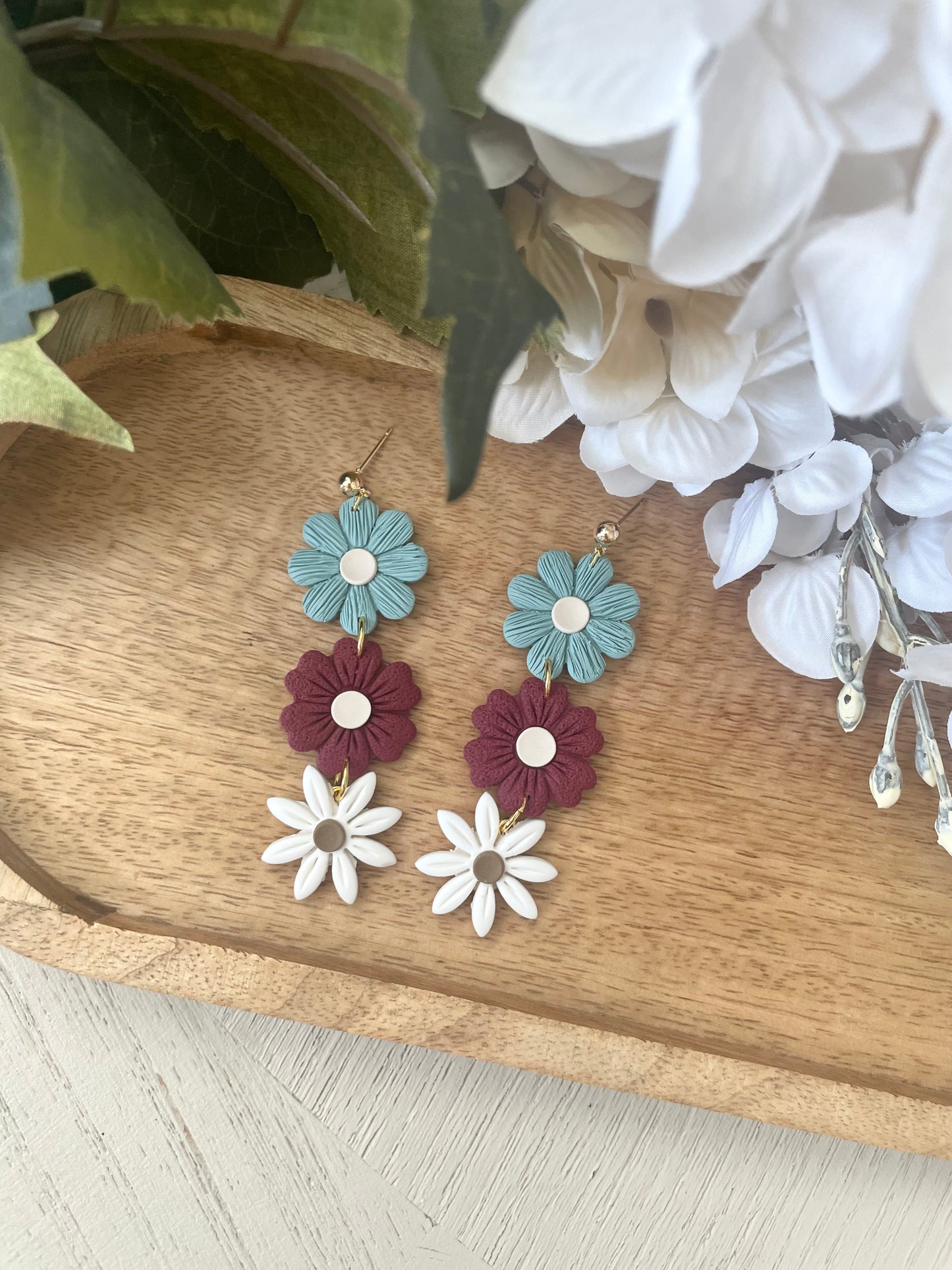 Triple Spring Flower Dangles