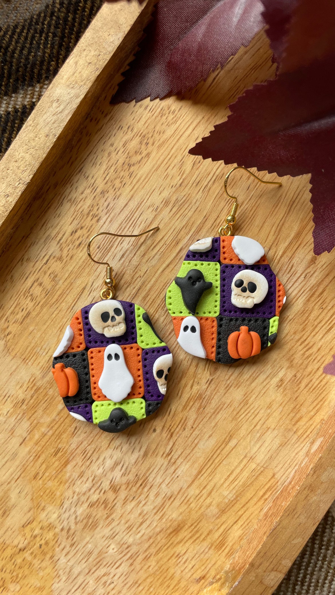 Halloween Patchwork Dangles