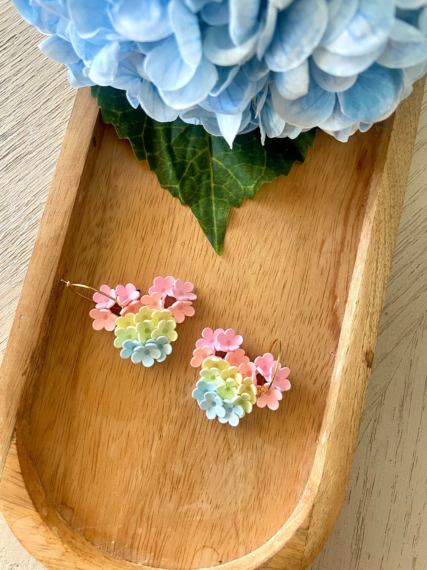 Floral Rainbow Mouse Hoops