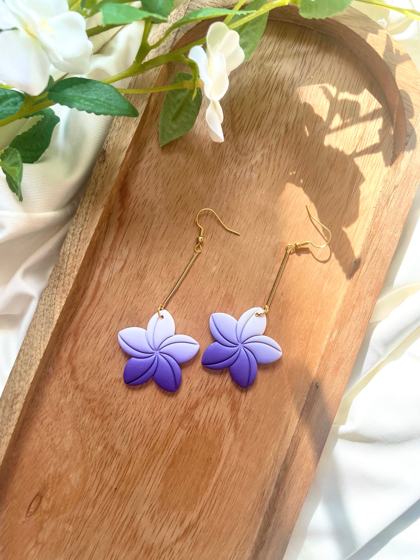 Large Plumeria Dangles- Multiple Colors