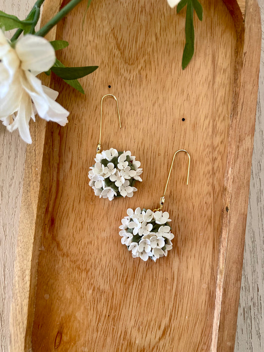 White Hydrangea Drops- Made to Order