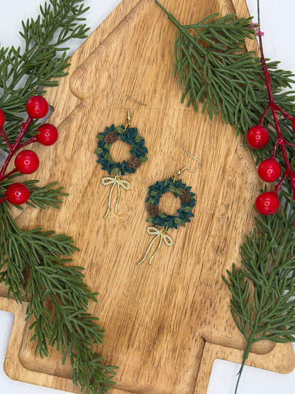 Winter Wreath Dangles