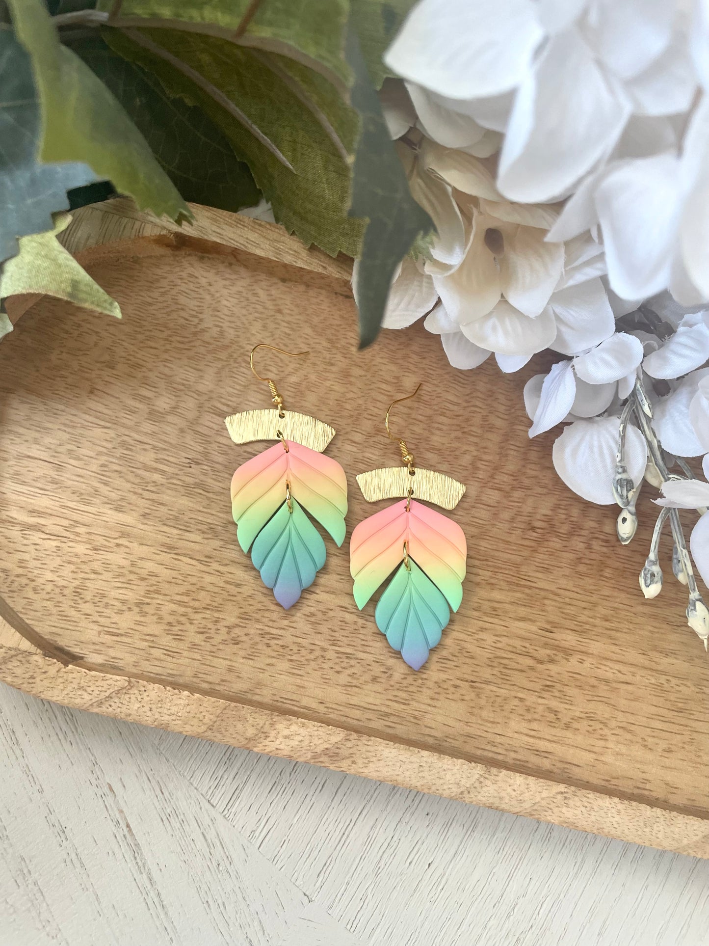 Rainbow Leaf Dangles