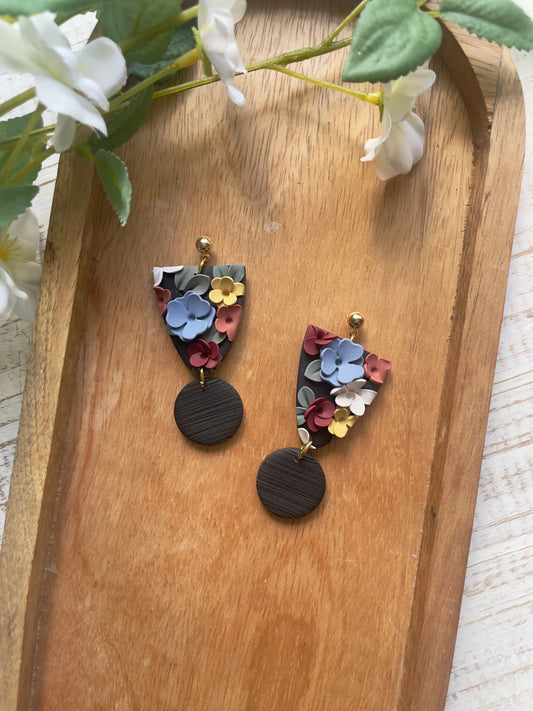 Fall Floral Slab Dangles