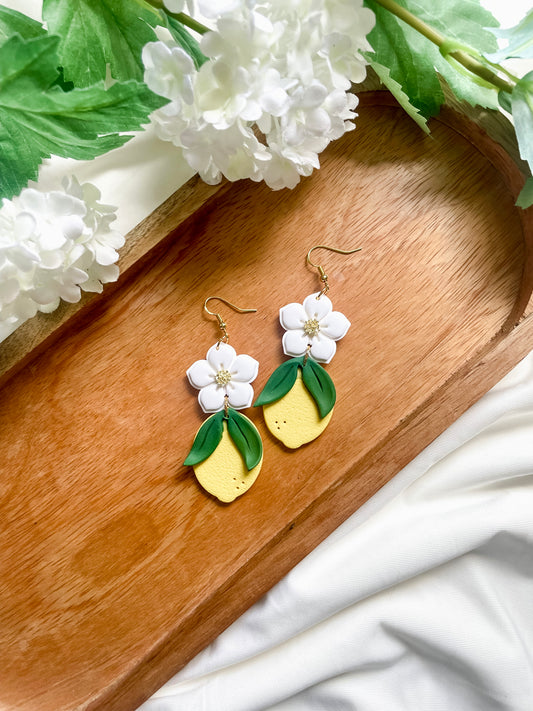 Lemon + Flower Dangles