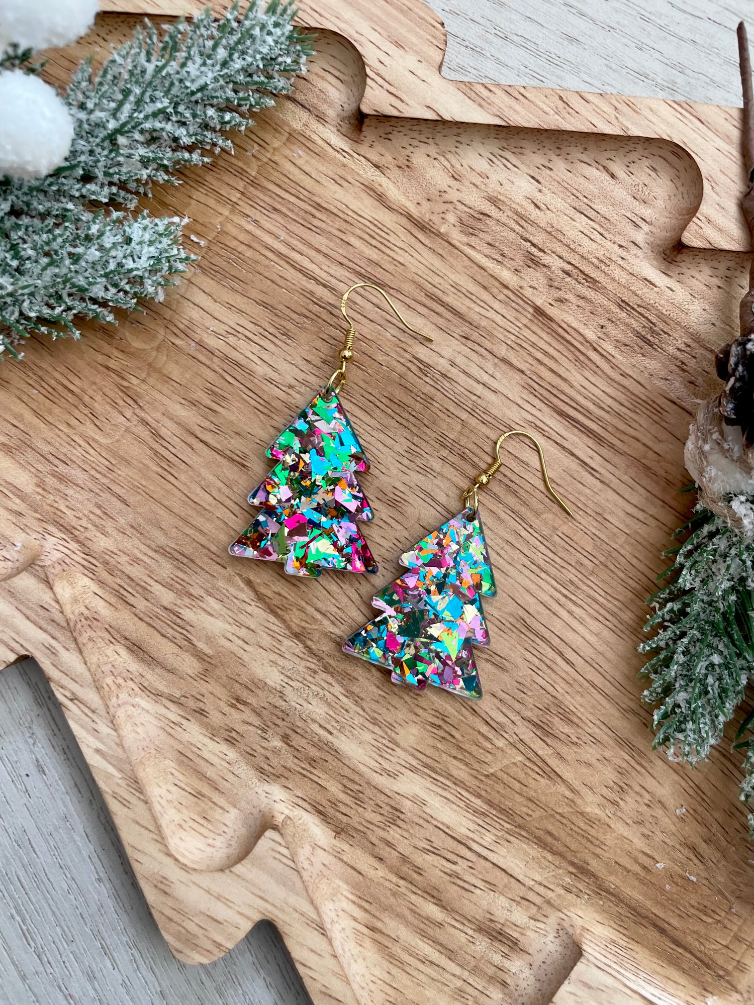 Acrylic Glitter Trees