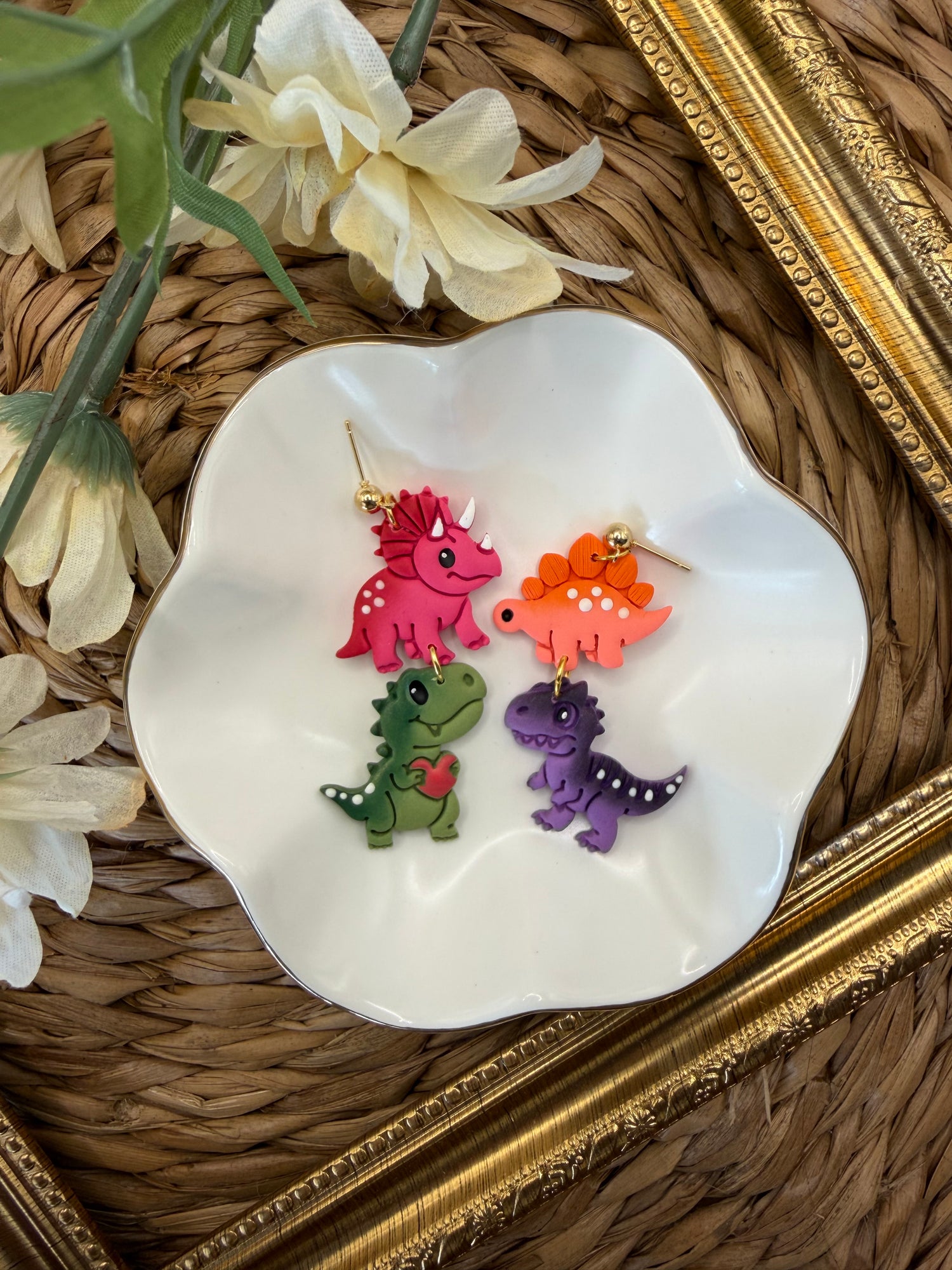Dinosaur Dangles- MADE TO ORDER