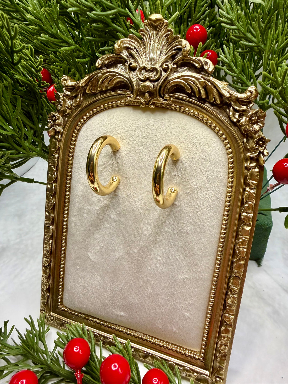 Medium Thick Gold Filled Hoops