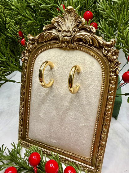 Medium Thick Gold Filled Hoops