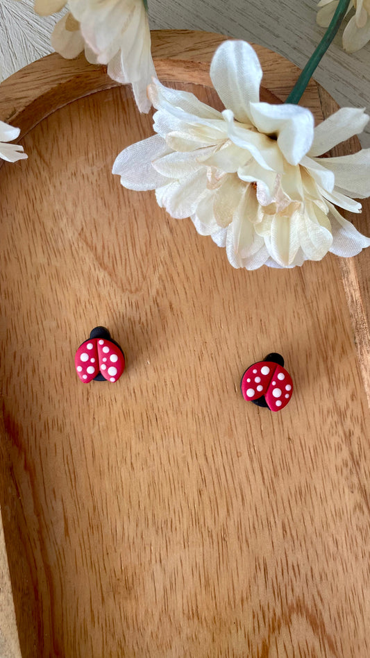 Lady Bug Studs