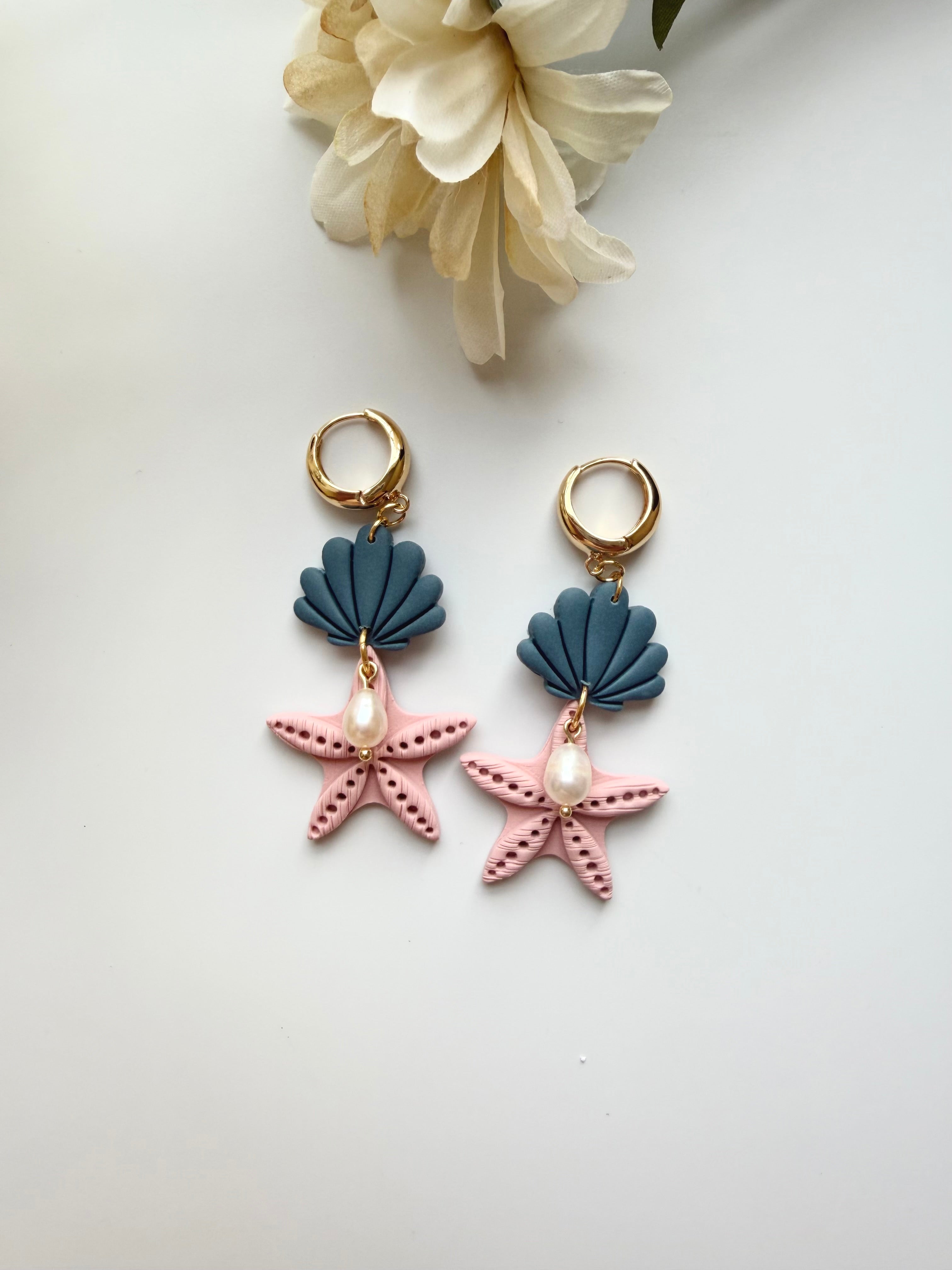 Starfish Pearl Dangles