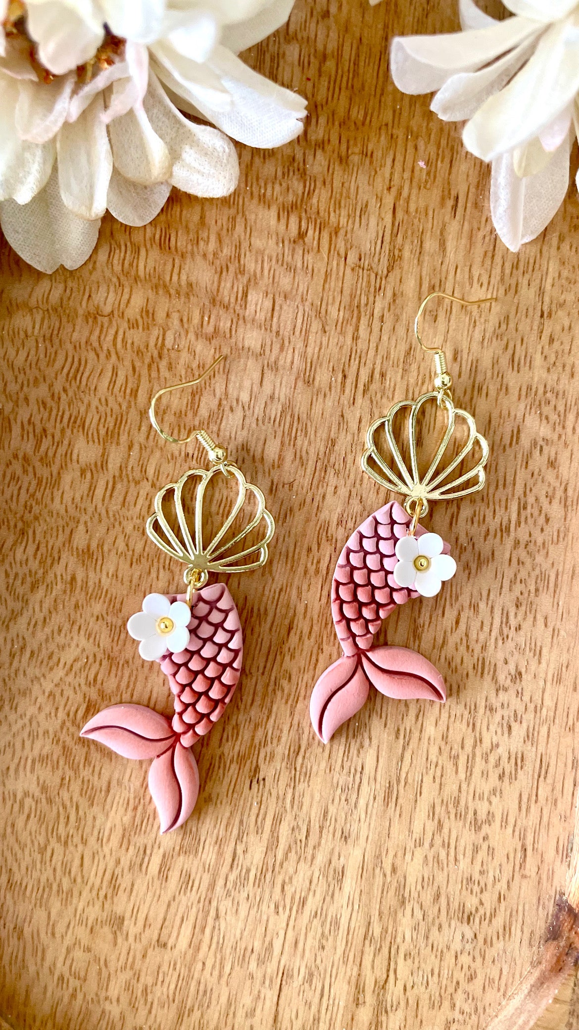 Pink Mermaid Tail Dangles