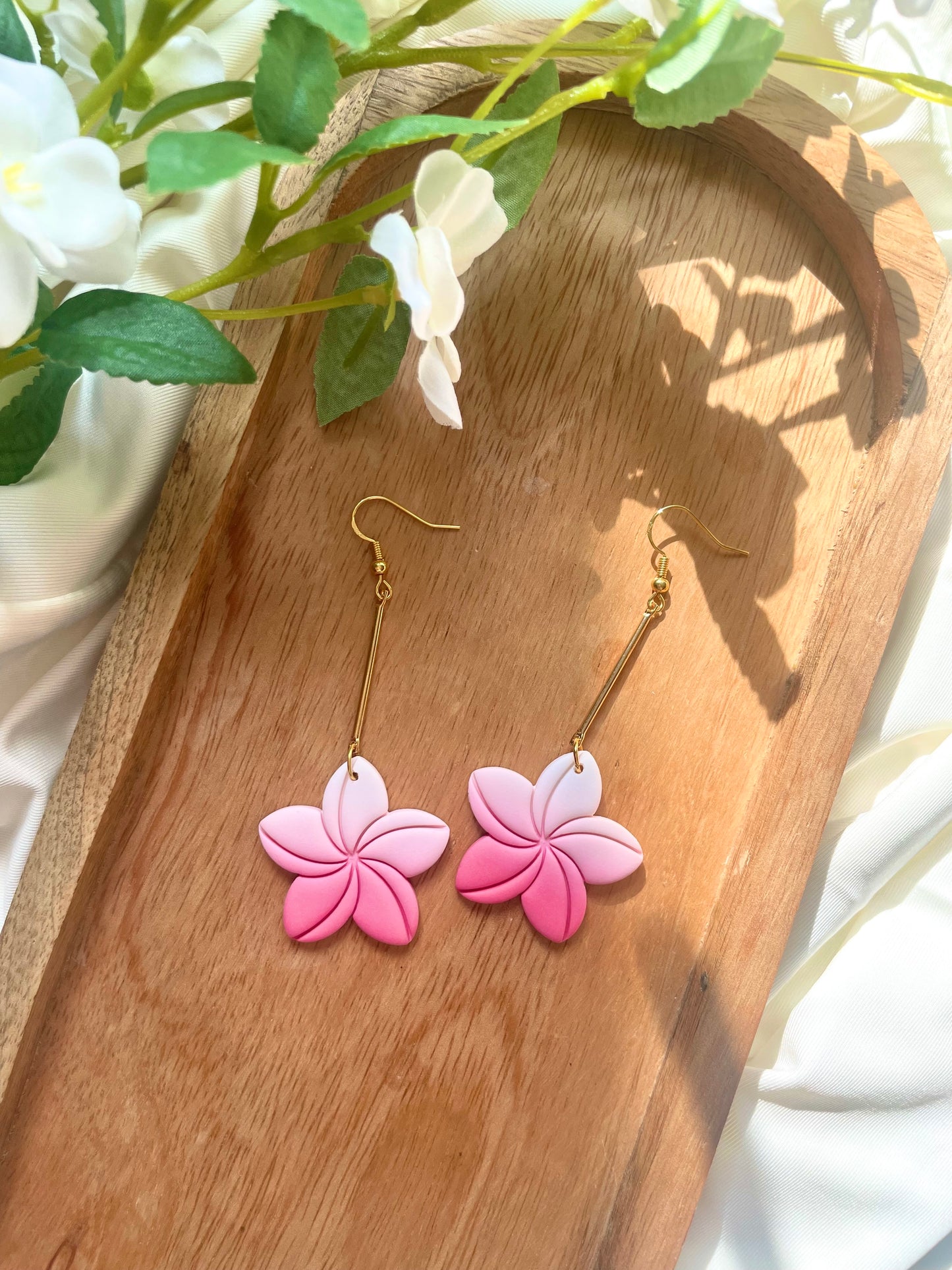 Large Plumeria Dangles- Multiple Colors