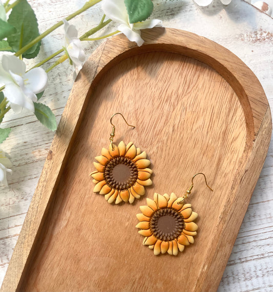 Large Sunflower Dangles- Made to Order