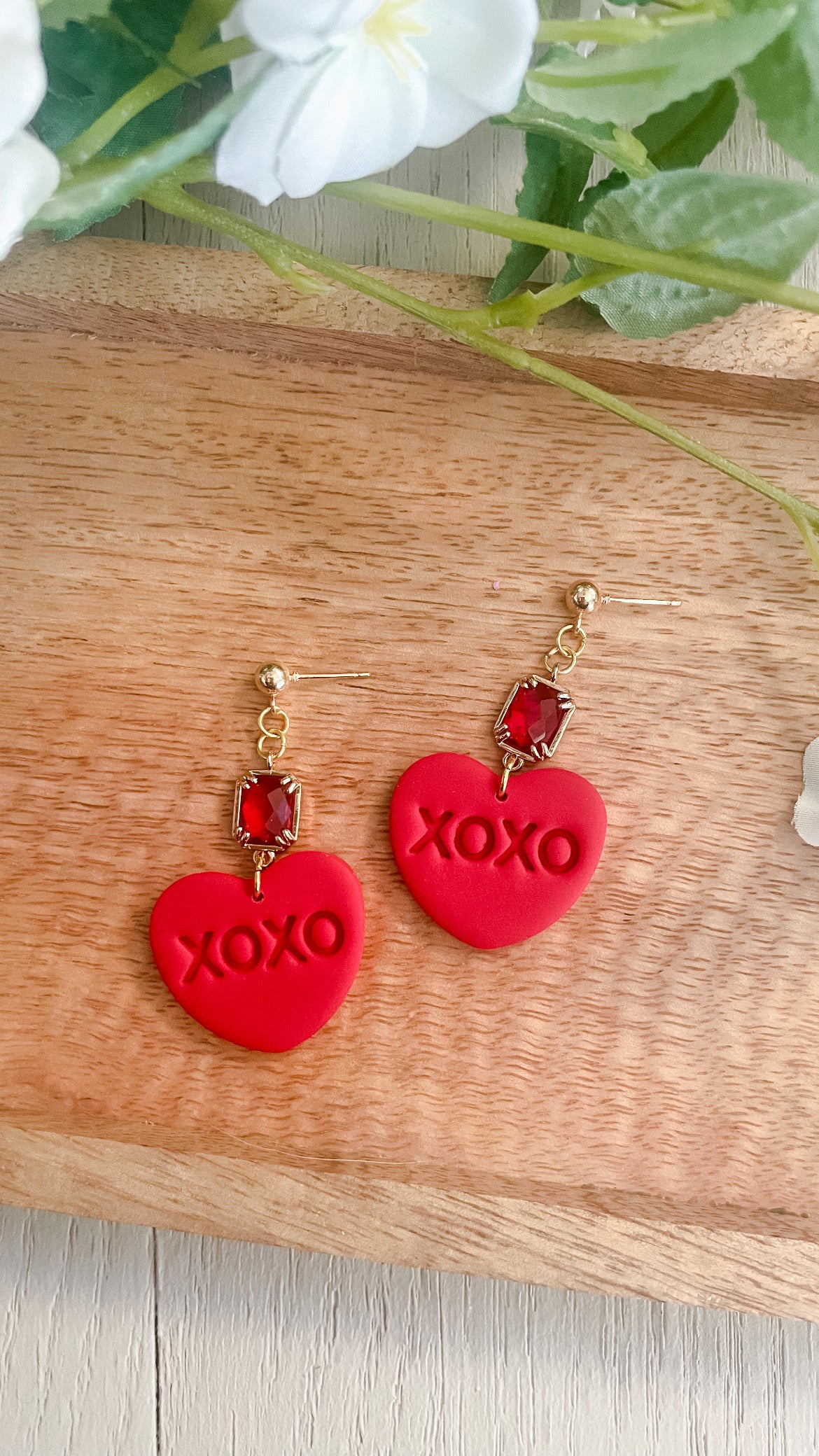 Red Conversation Heart Dangles