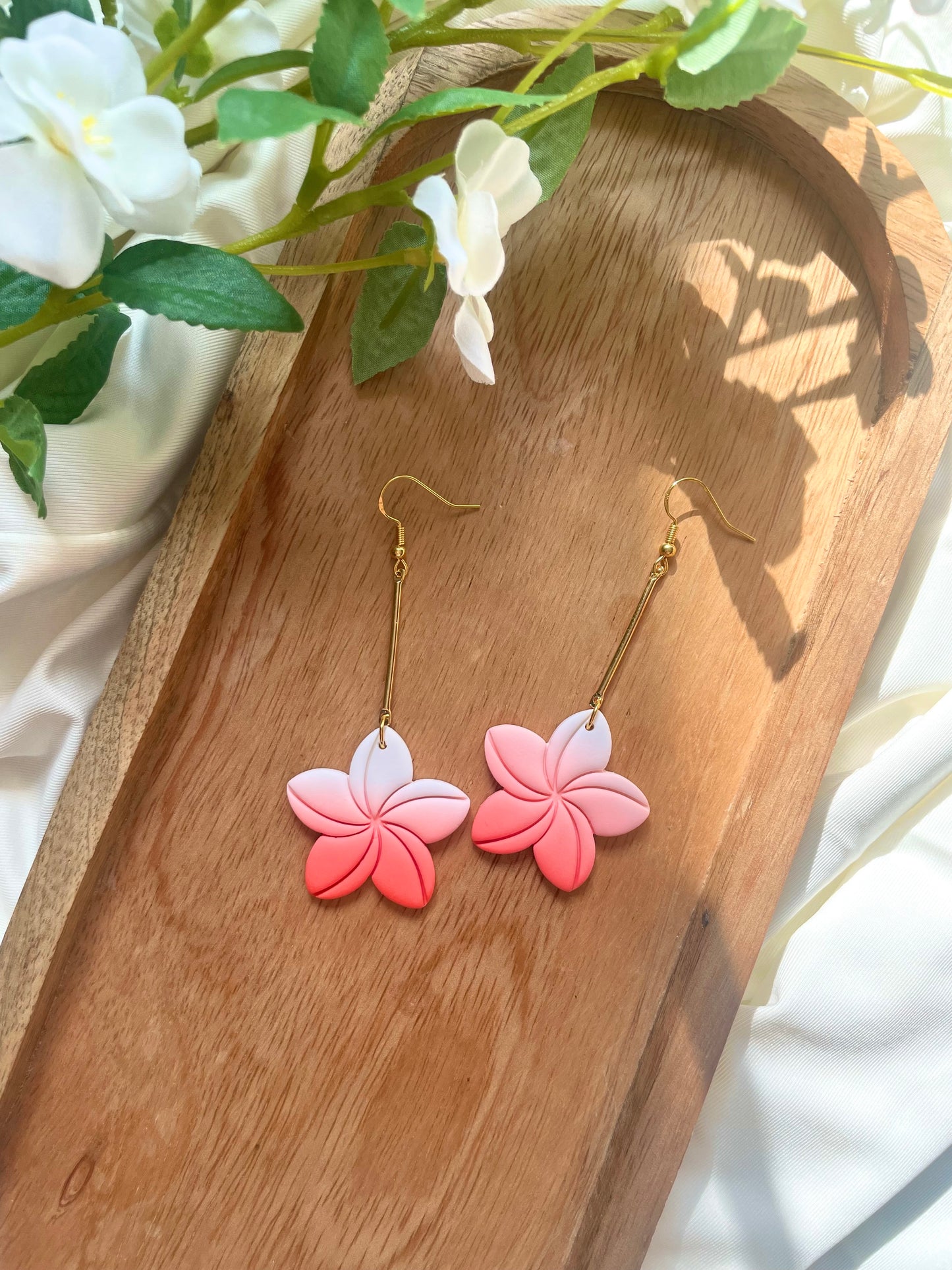 Large Plumeria Dangles- Multiple Colors