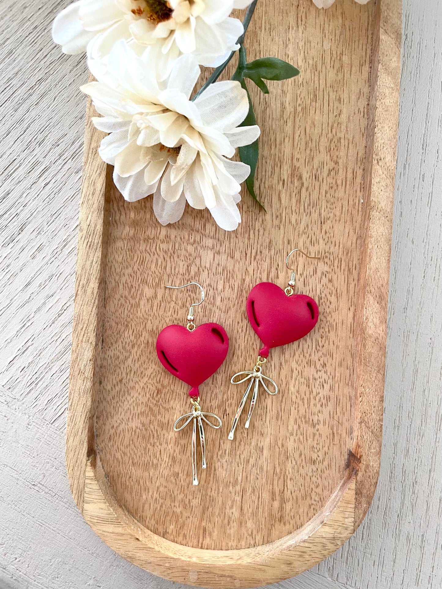 Red Heart Balloon Dangles