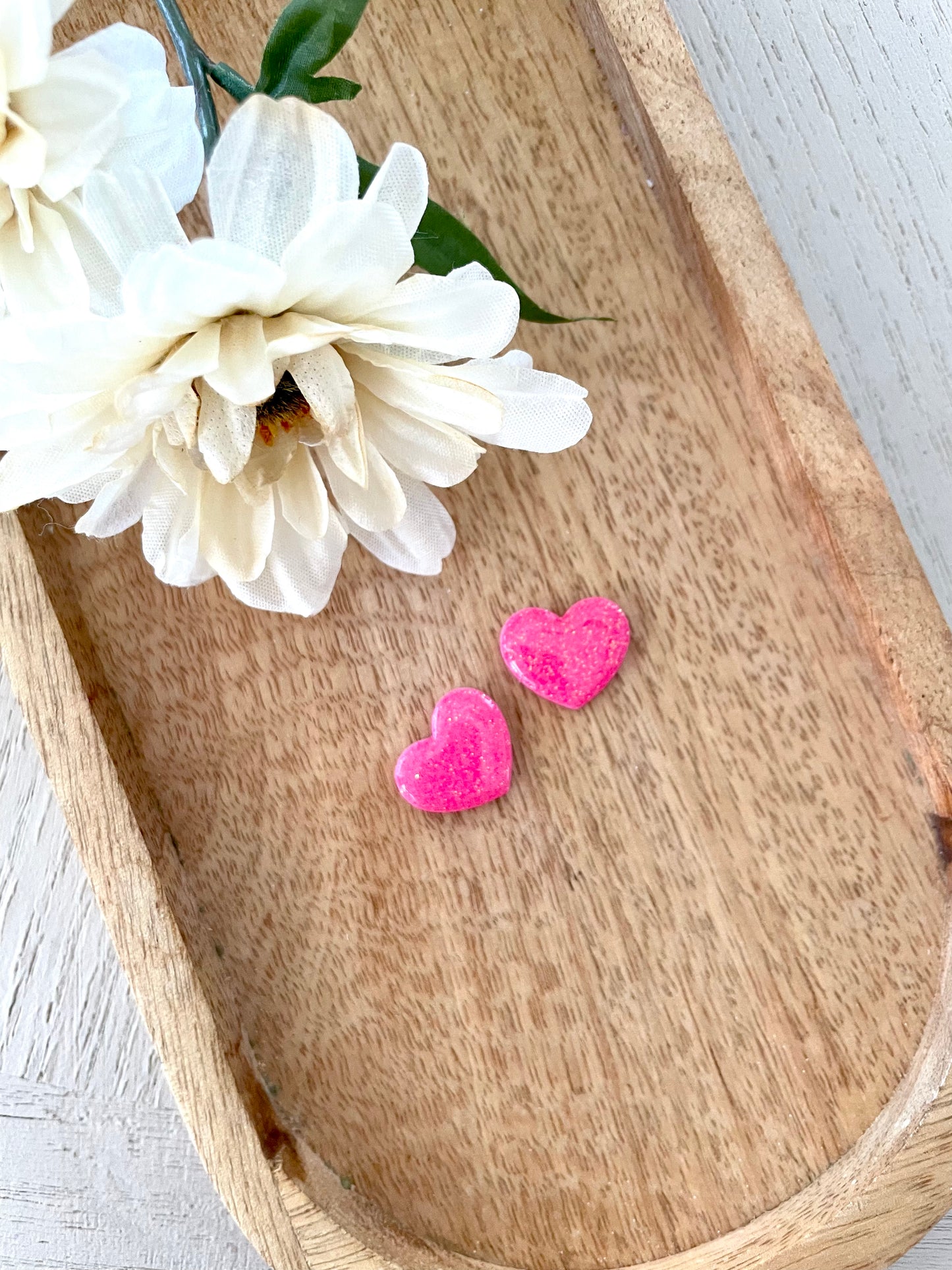 Sparkle Heart Studs