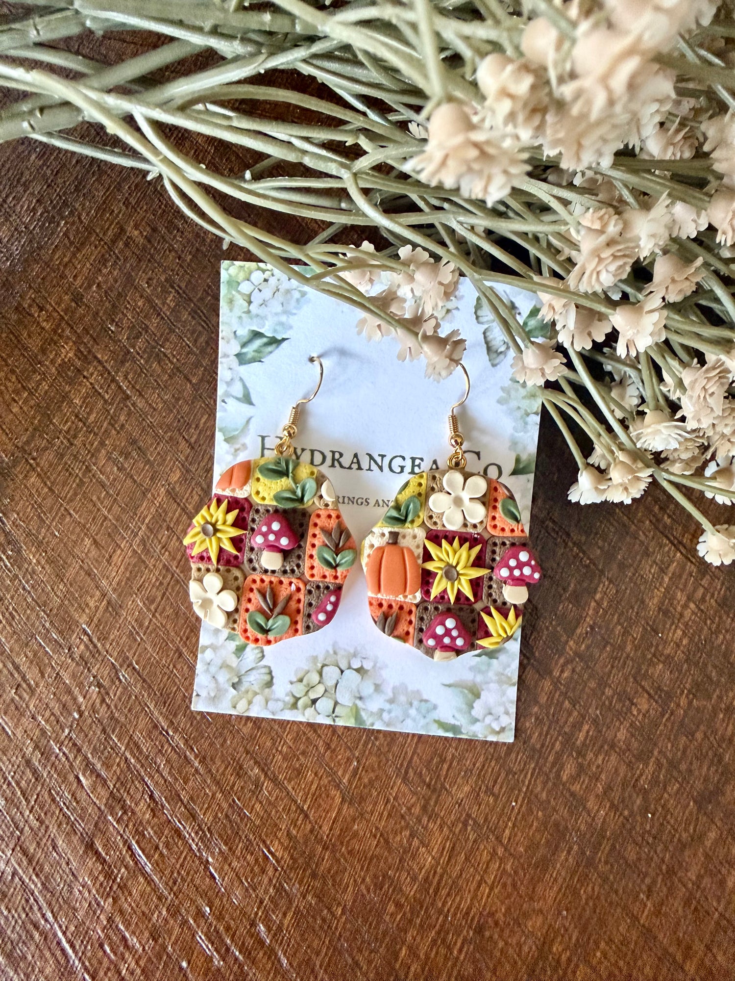 Autumn Patchwork Dangles