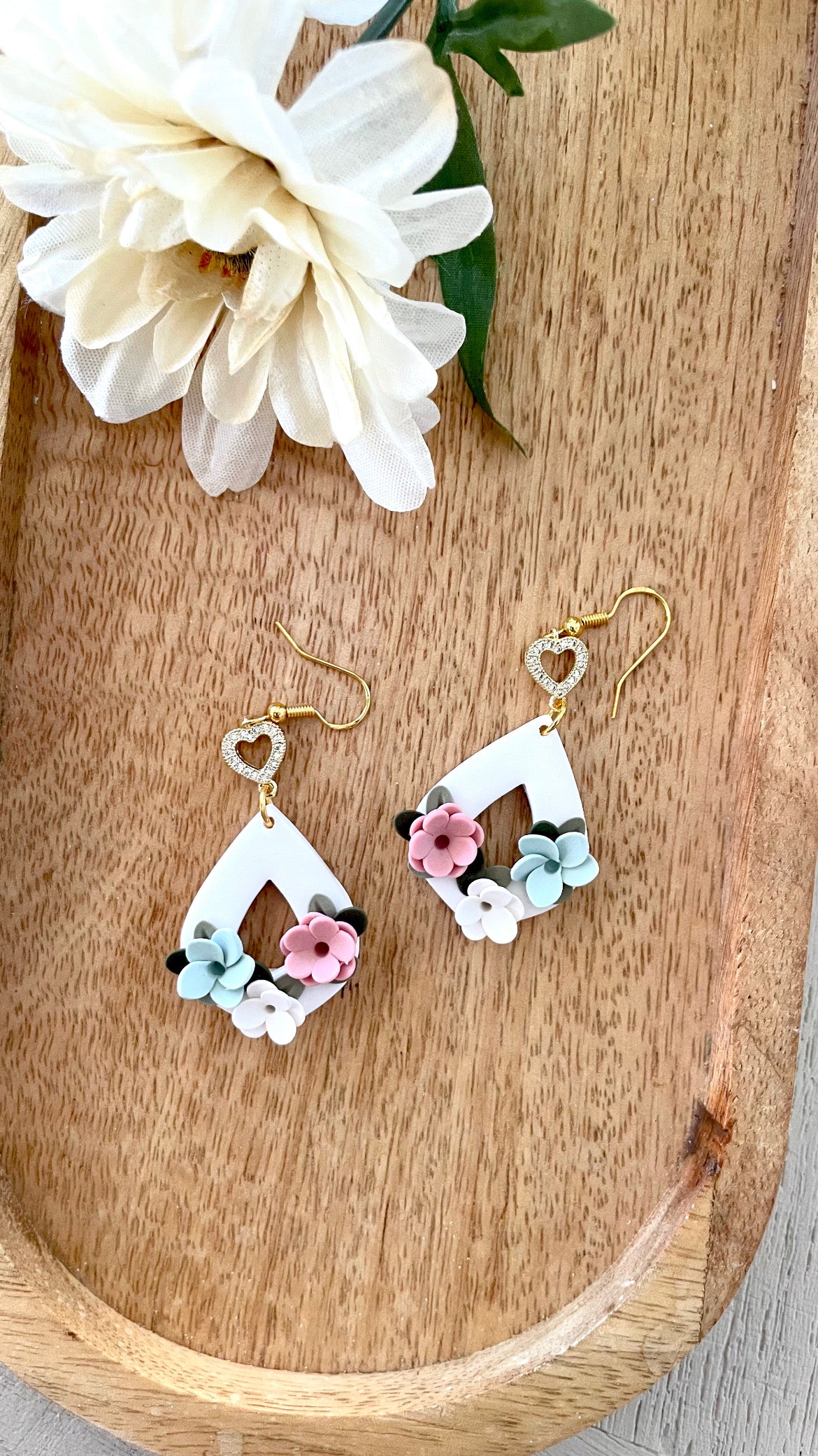 Floral Diamond Dangles