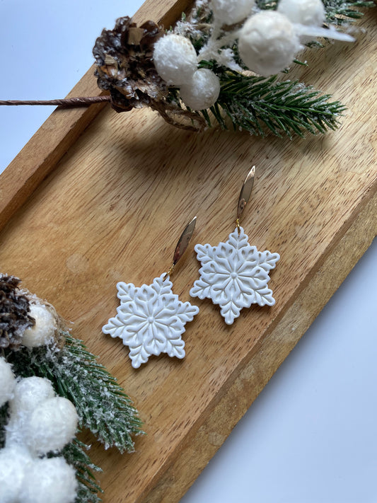 White Snowflake Dangles