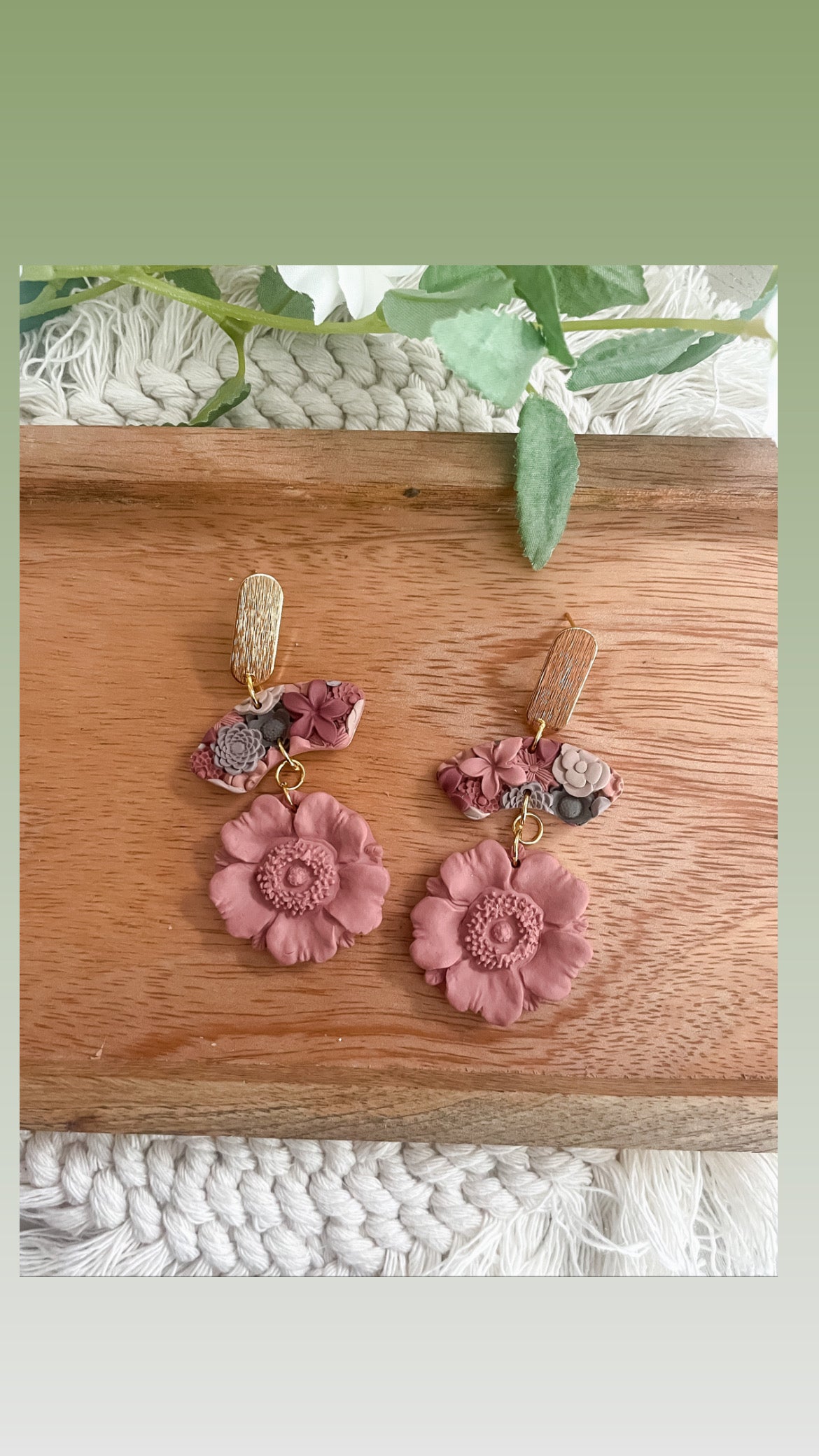 Warm Boho Poppy Dangles