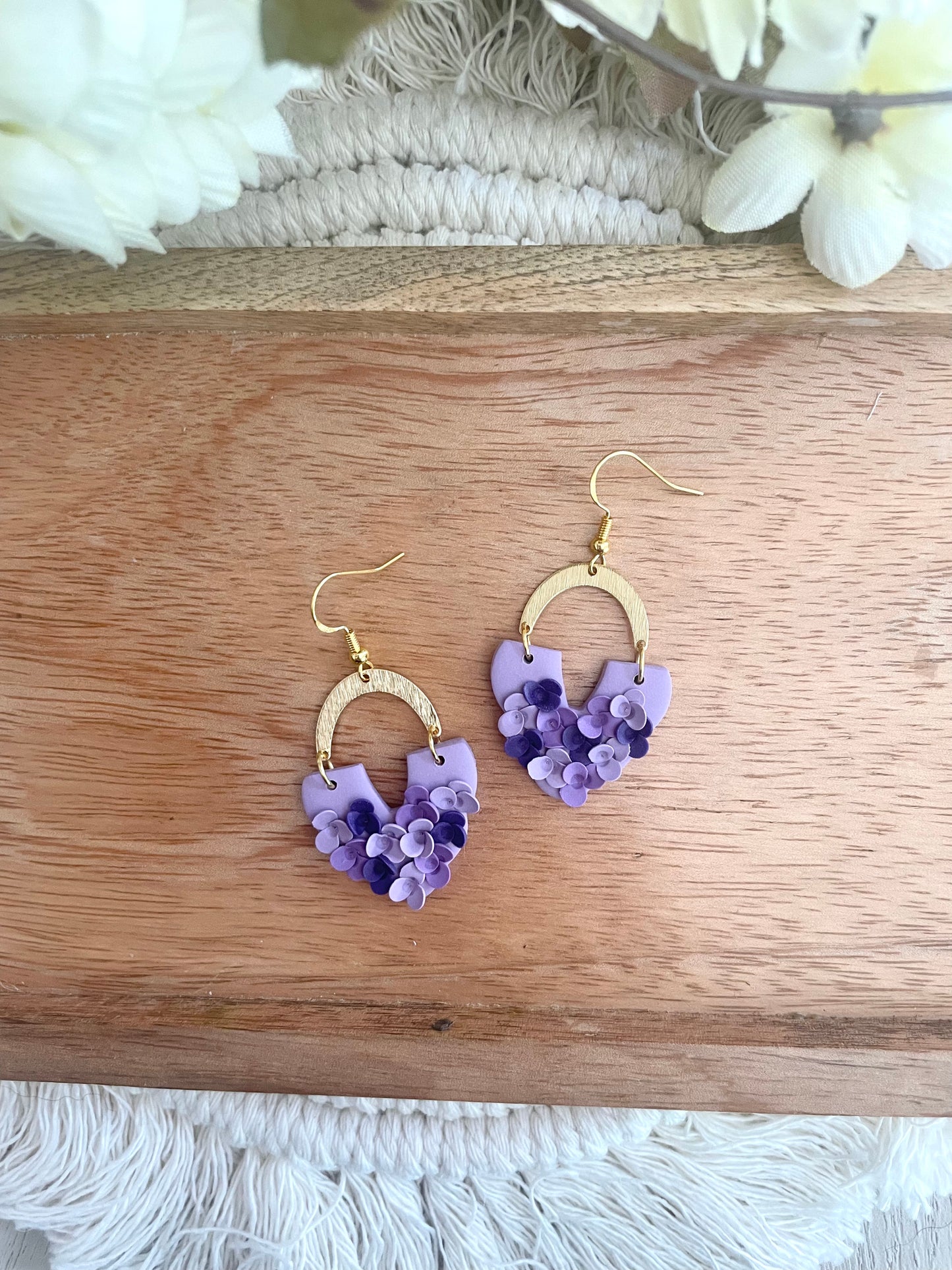 Purple Multi Flower Dangle Collection