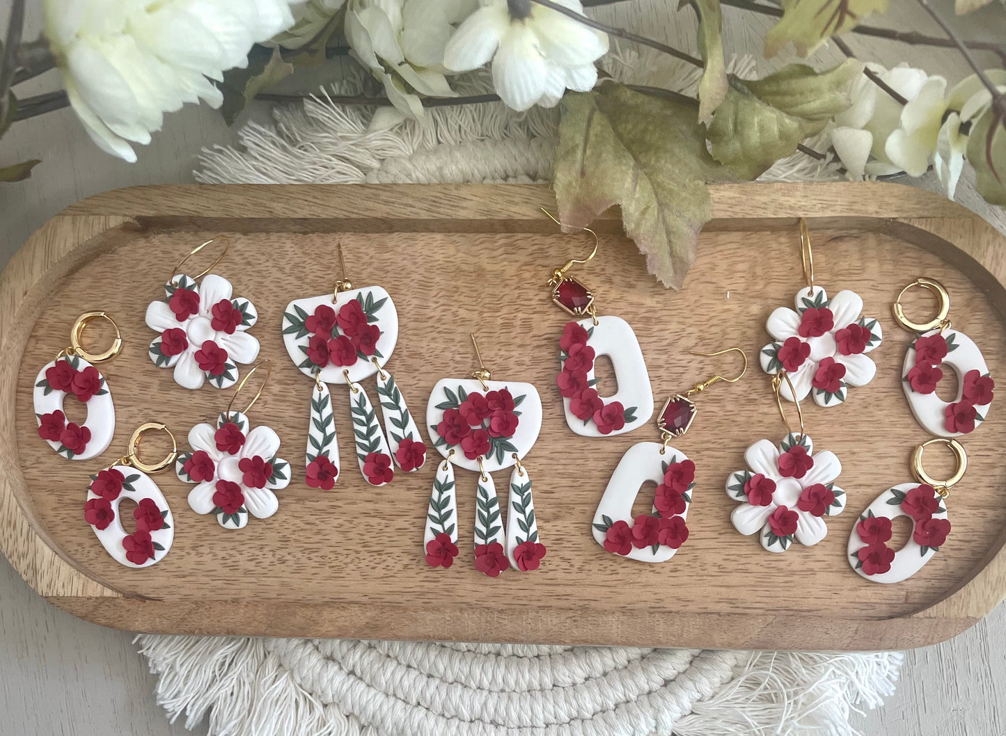 Red and White Floral Collection