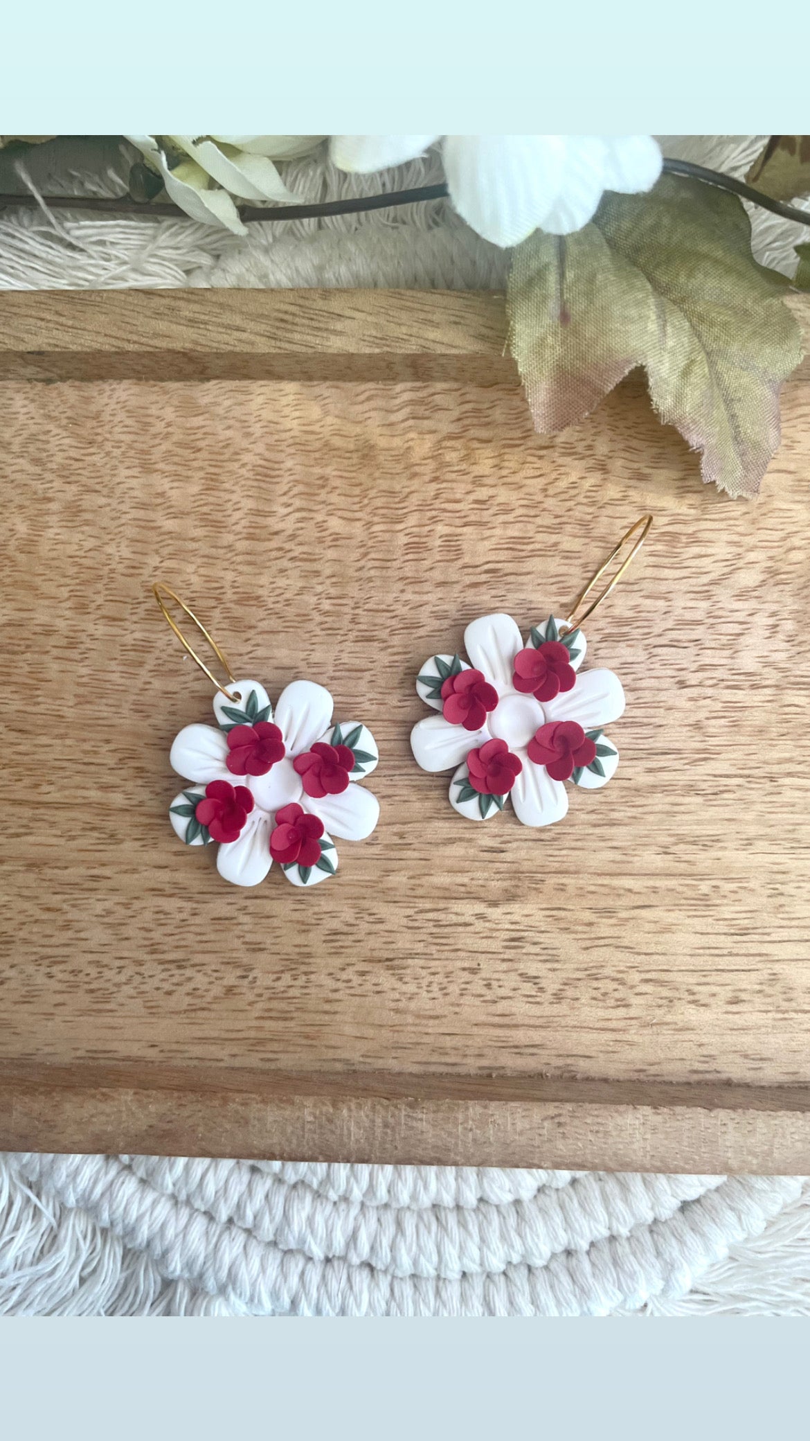 Red and White Floral Collection